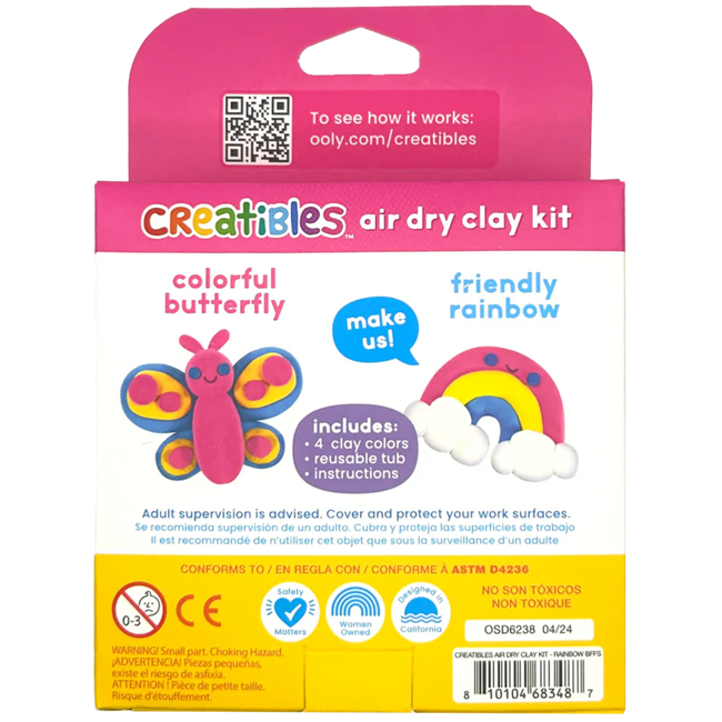 Creatibles Mini Air Dry Clay Kit - Rainbow BFFs - 2 Designs