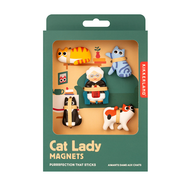 Cat Lady Magnets, set of 5