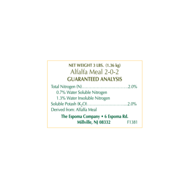 Alfalfa Meal - Espoma 3lb