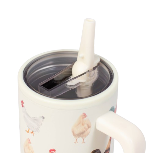 Chicken Print 40oz Spill Proof Insulated Tumbler with Handle