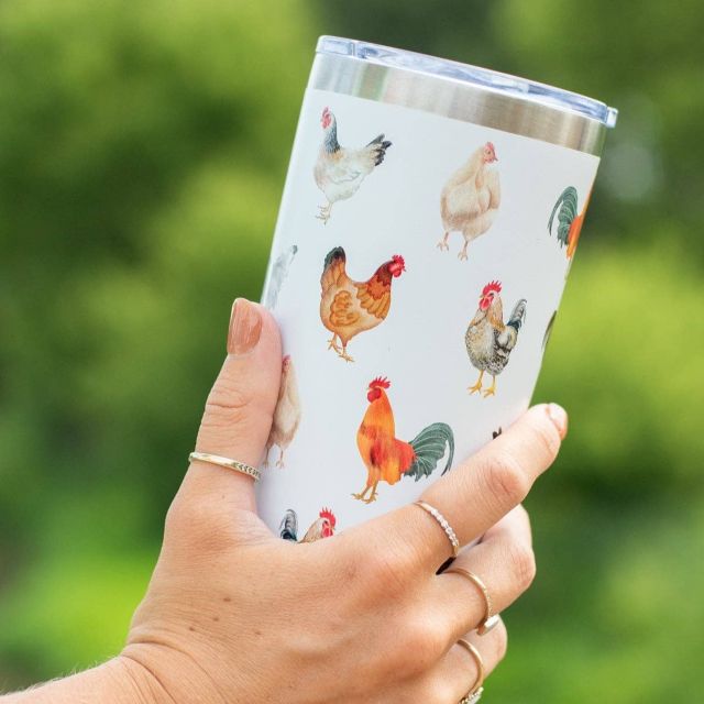 Chicken Print 20oz Insulated Spill Proof Tumbler