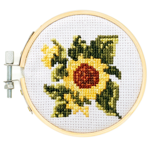 Mini Cross Stitch Embroidery Kit, Sunflower