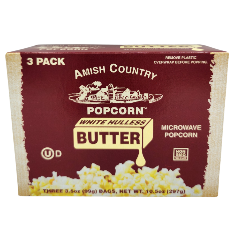 Amish Country Microwave Popcorn, Extra Butter 3-Pack