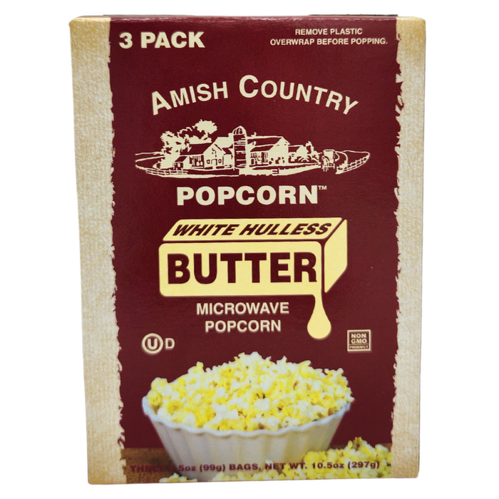 Amish Country Microwave Popcorn, Extra Butter 3-Pack