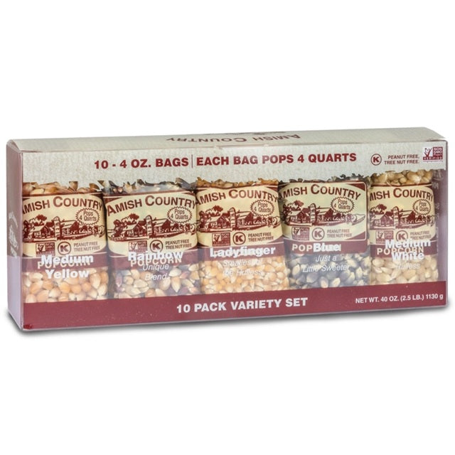 Amish Country Popcorn 10 Pack Variety Set