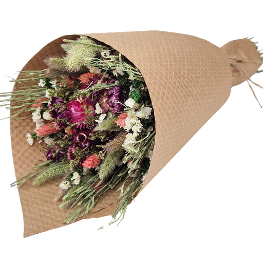 Pink Strawflower Love 24" Dried Floral Bouquet