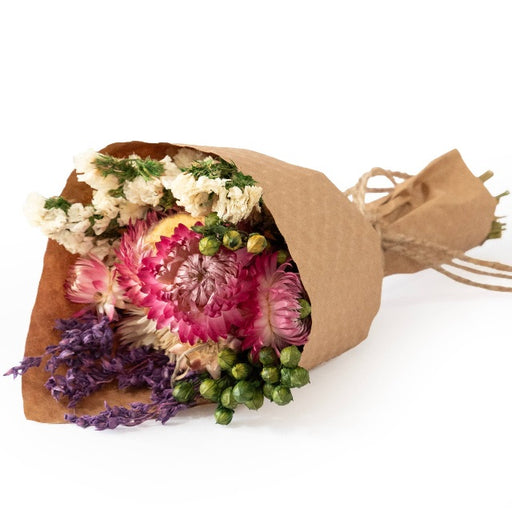 Strawflower & Larkspur Mini Dried Floral Bouquet Bundle