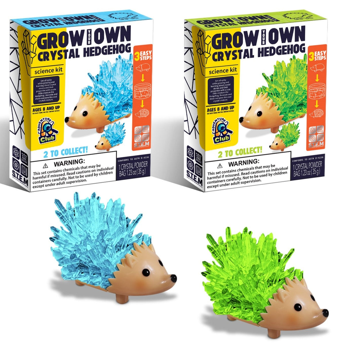 Grow Your Own Crystal Hedgehog Mini Science Kit, Assorted Colors