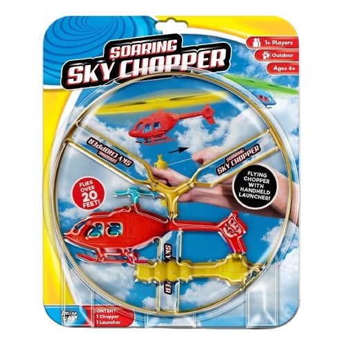 Soaring Sky Chopper Helicopter Launching Toy, Assorted Colors