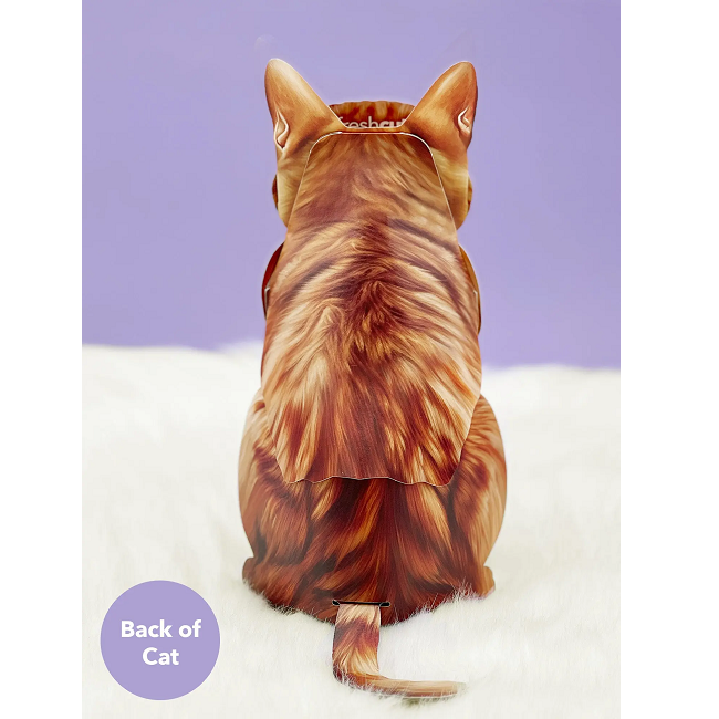 FreshCut Paper Orange Tabby Cat Pop-Up 3D Greeting Card