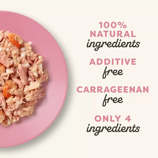 Applaws Natural Tuna Fillet & Shrimp in Broth Wet Cat Food, 2.47-oz Can