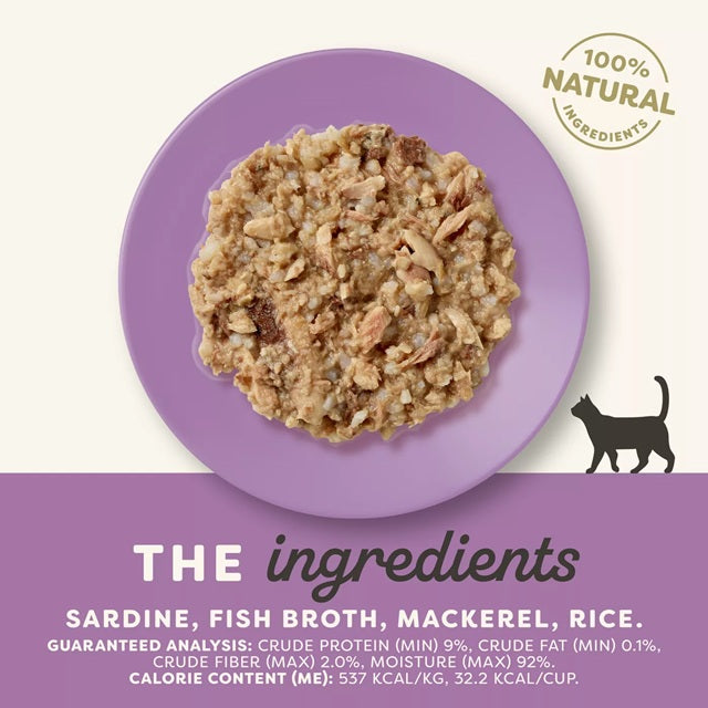 Applaws Natural Sardine & Mackerel in Broth Wet Cat Food, 2.12-oz Cup