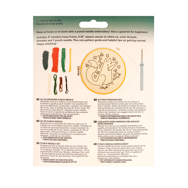 Punch Needle Craft Kit, Fox