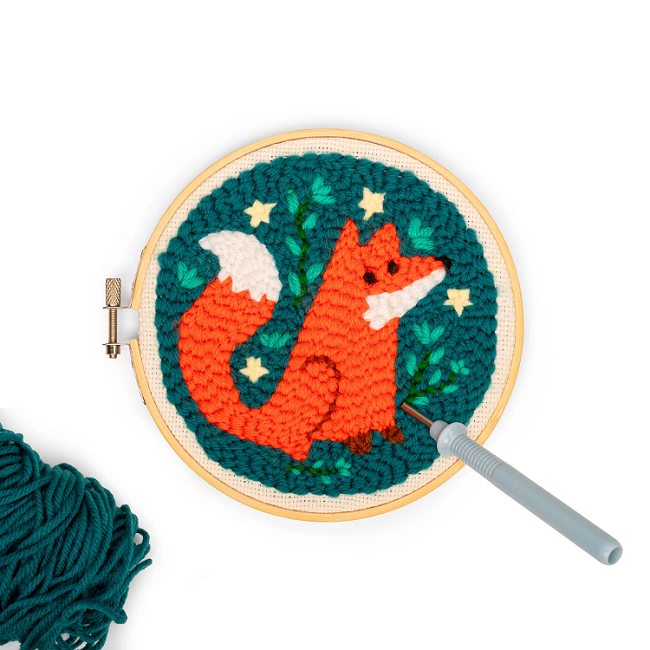 Punch Needle Craft Kit, Fox
