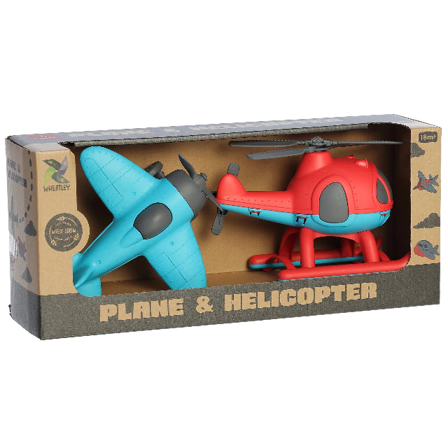Wheatley Eco-Friendly Plane & Helicopter 2-Piece Set