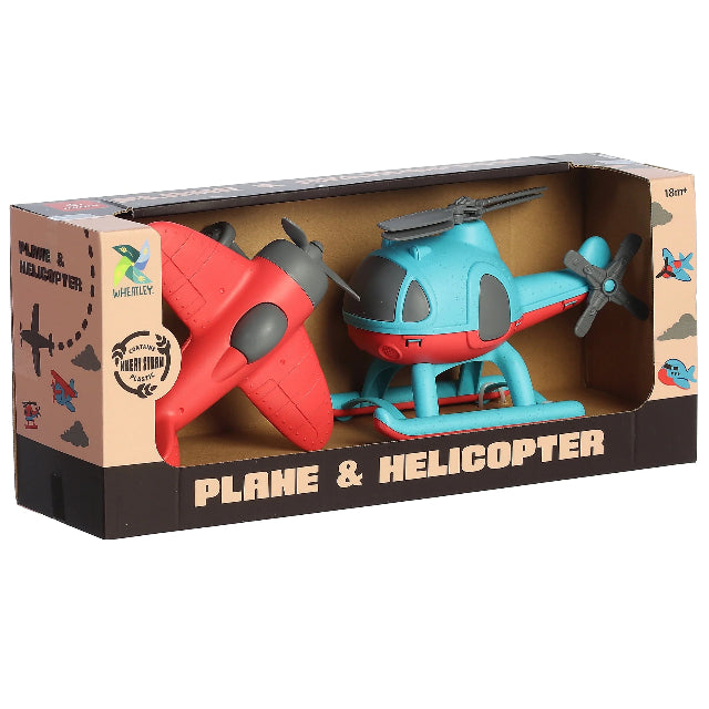 Wheatley Eco-Friendly Plane & Helicopter 2-Piece Set