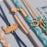 K'lani "Stride" Turquoise with Gold Cowboy Boot Hair Tie Bracelets