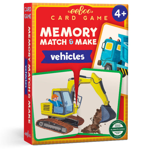 eeBoo Vehicles Memory Match & Make Card Game