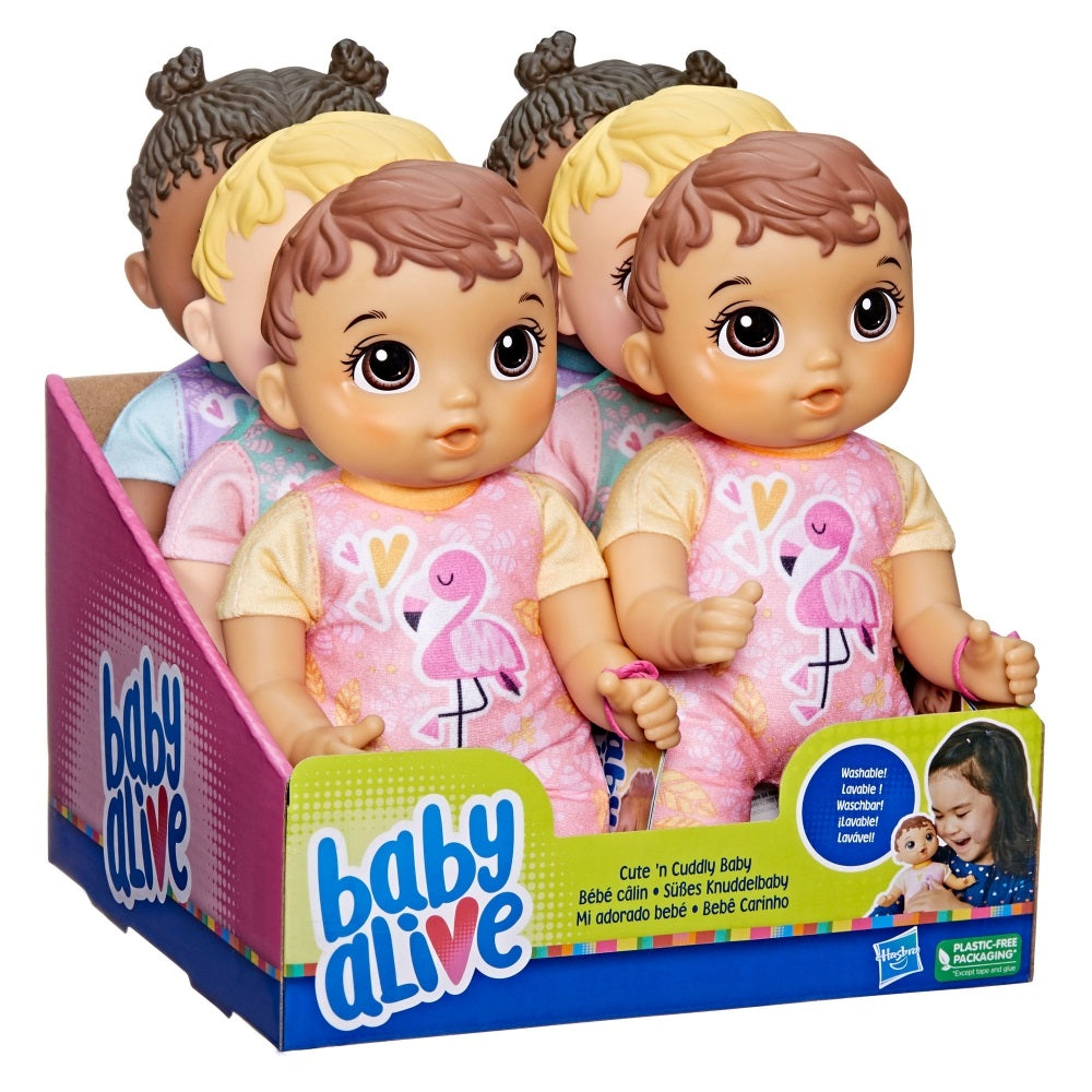 Baby Alive Cute 'n Cuddly Baby Doll, 9.5-Inch First Baby Doll