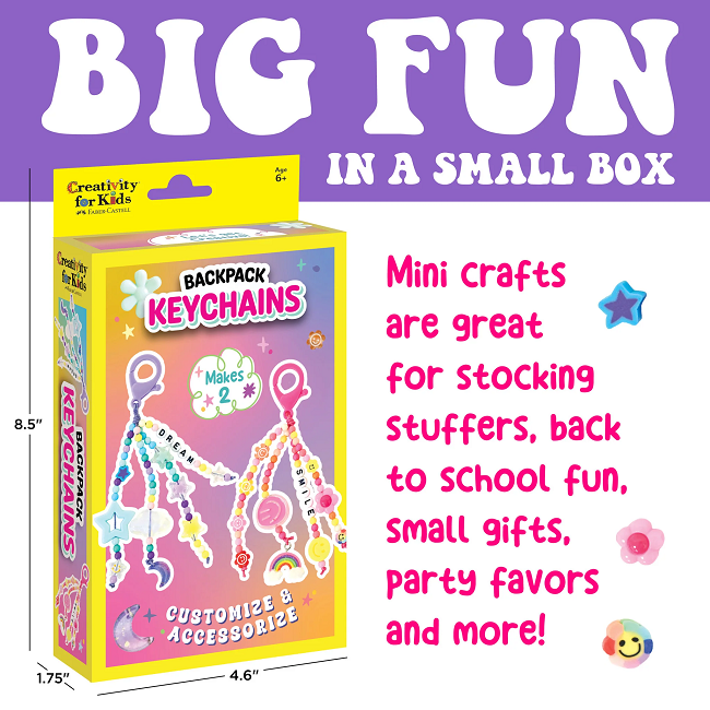 Creativity for Kids Backpack Keychains Mini Kit