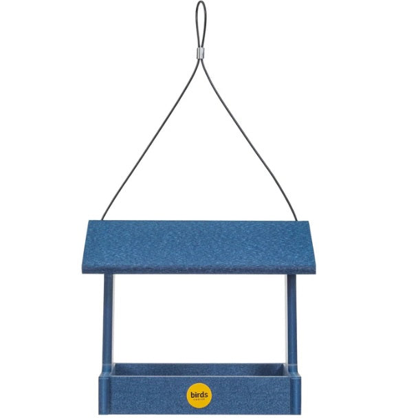 Backyard Nature Recycled Plastic Fly-Through Feeder, Blue