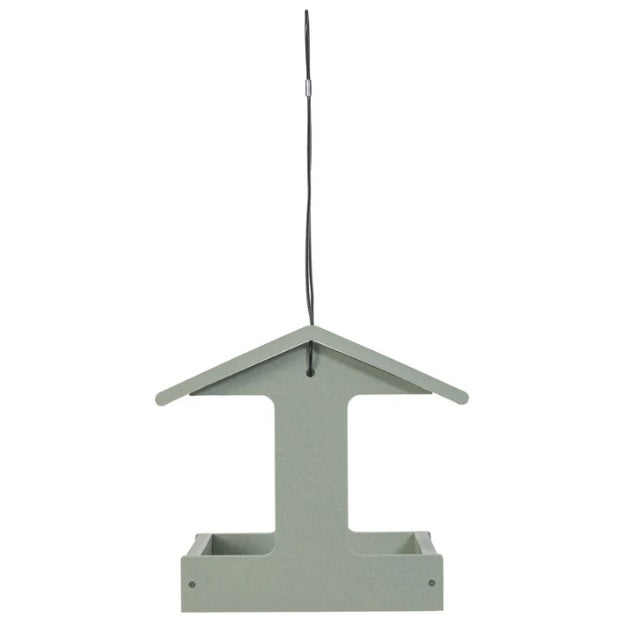Backyard Nature Fly-thru Bird Feeder in Sage Green Recycled