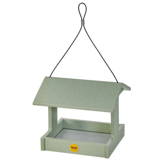 Backyard Nature Fly-thru Bird Feeder in Sage Green Recycled