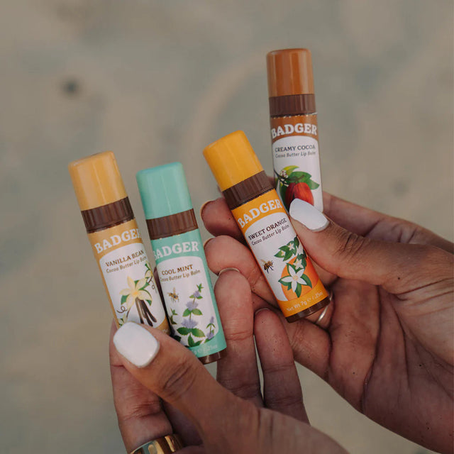 Badger Vanilla Bean Cocoa Butter Lip Balm 0.25-oz Stick