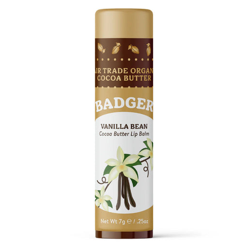 Badger Vanilla Bean Cocoa Butter Lip Balm 0.25-oz Stick