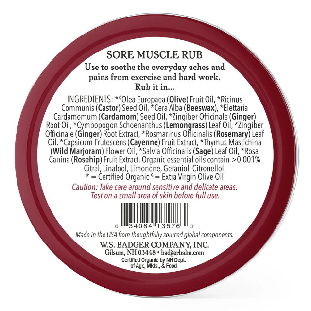Badger Sore Muscle Rub Cayenne & Ginger