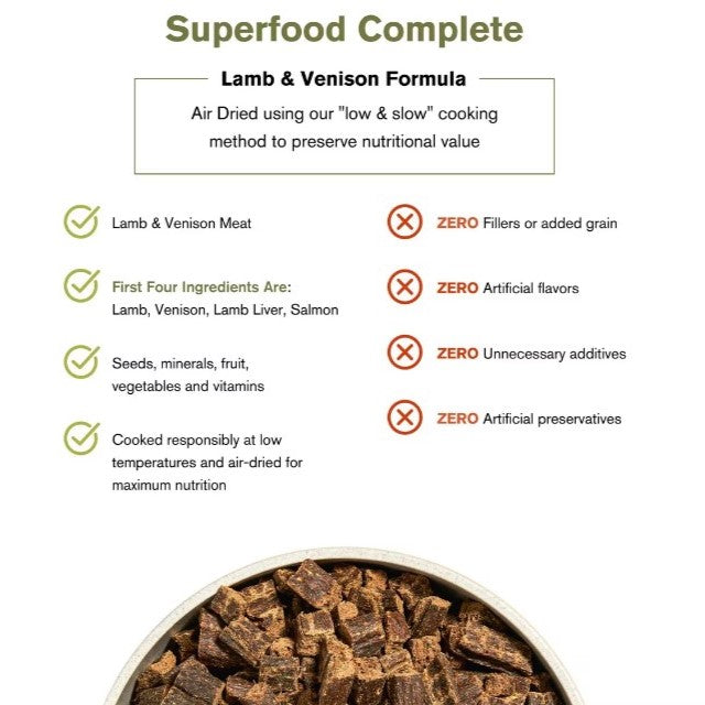 Badlands Ranch Superfood Complete Lamb & Venison Air-Dried Dog Food
