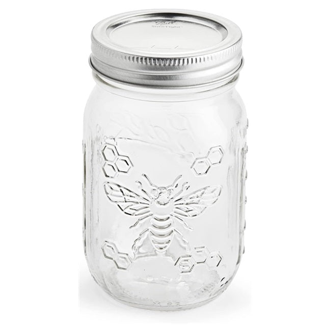 Ball Honeybee Keepsake Canning Jars, Regular Mouth Pint 4-Pack