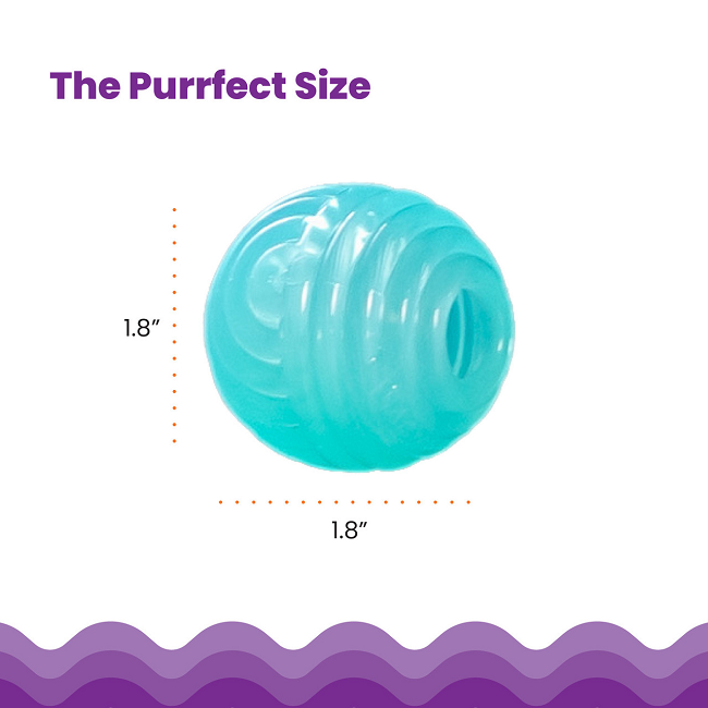 Catstages Ball Treat Stuffer Interactive Cat Toy Green