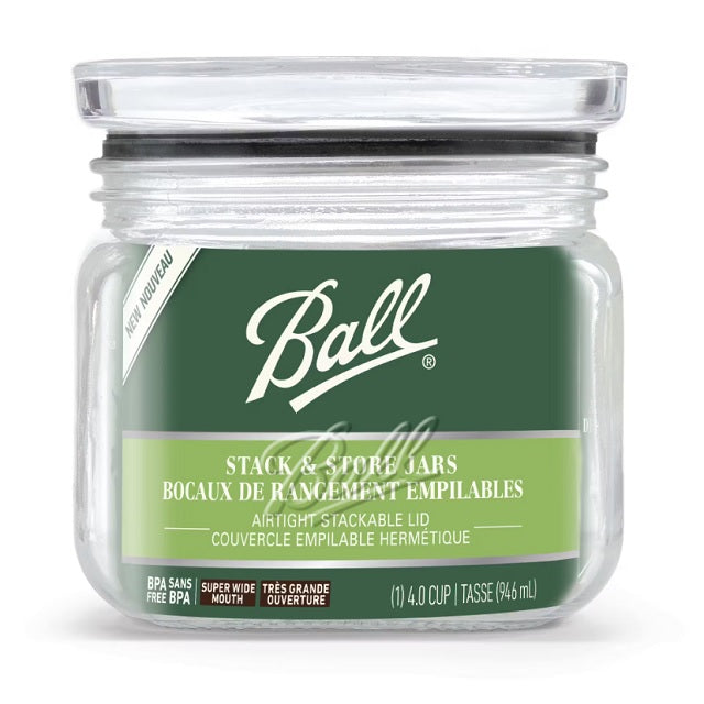 Ball Stack and Store Glass Jar, 1 Quart