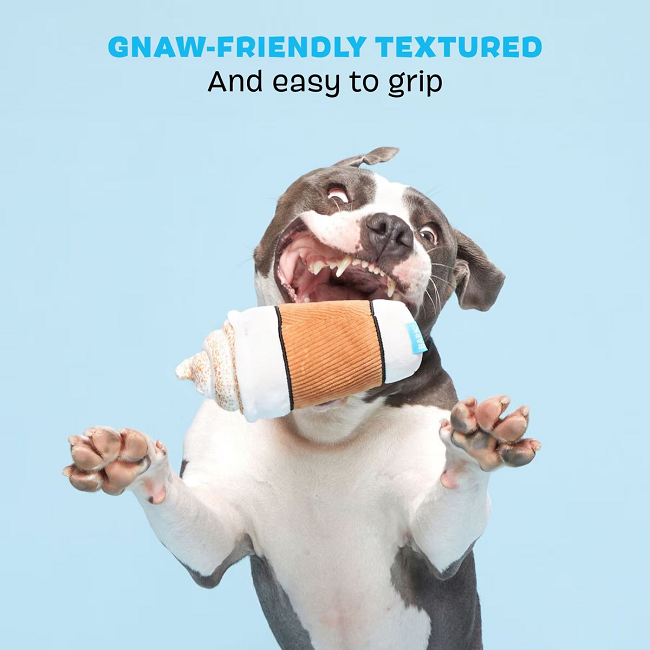 Bark Cup of Bark Roast Squeaky Plush Dog Toy, Medium