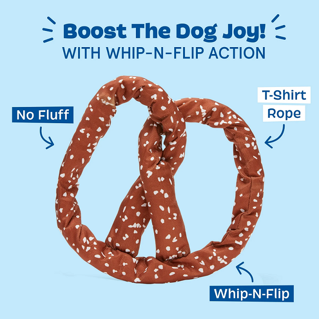 Bark Paula's Park Slope Pretzel Plush Dog Toy