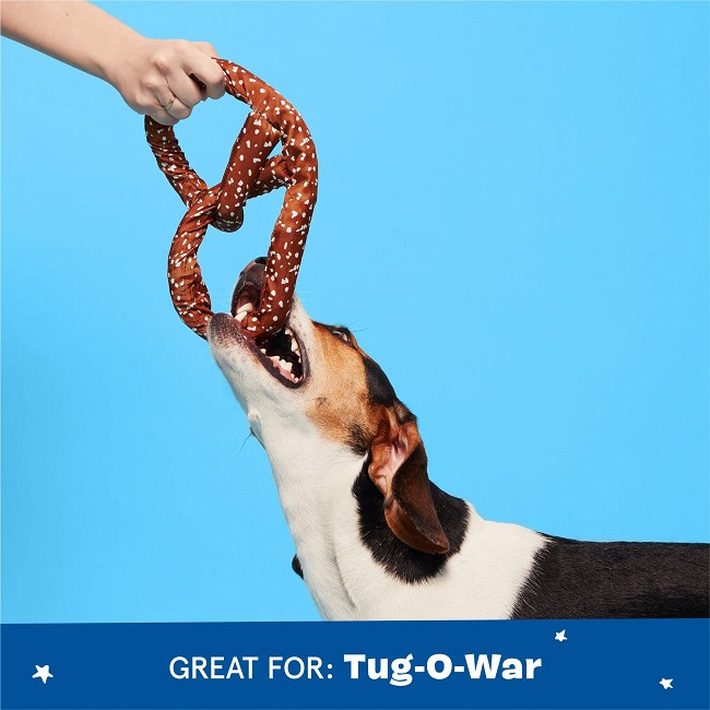 Bark Paula's Park Slope Pretzel Plush Dog Toy