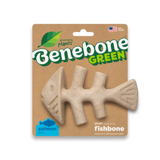 Benebone Green Fishbone Salmon Dog Chew Small