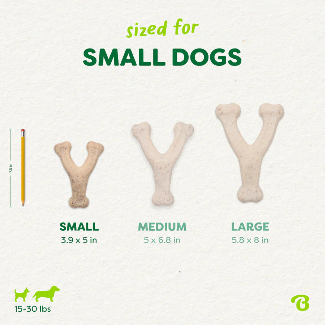 Benebone Green Wishbone Bacon Dog Chew Small