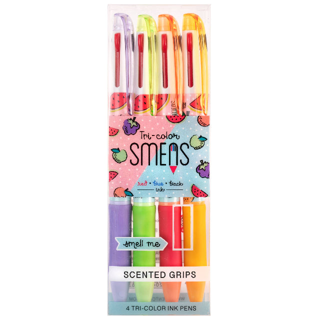 Tri-Color Smens 4-Pack 3-in-1 Scented Pens
