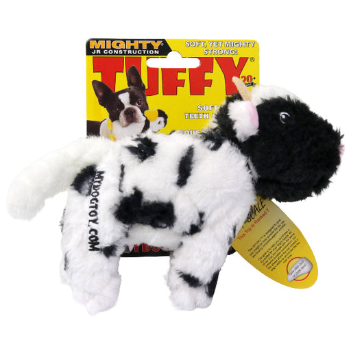 Tuffy MIGHTY Farm Jr. Cow Small Tough Plush Dog Toy