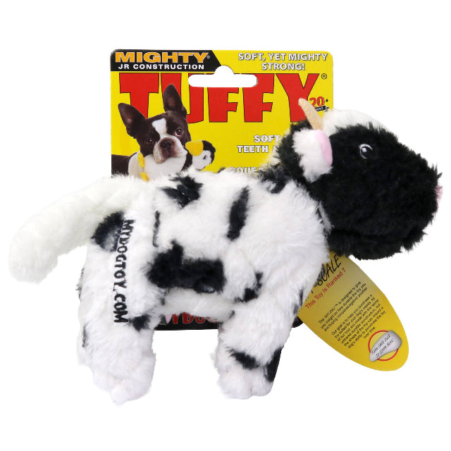 Tuffy MIGHTY Farm Jr. Cow Small Tough Plush Dog Toy