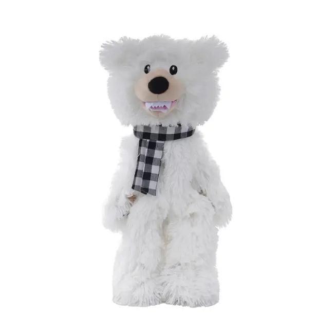 Tall Tails Stuffless Polar Bear Squeaker Dog Toy