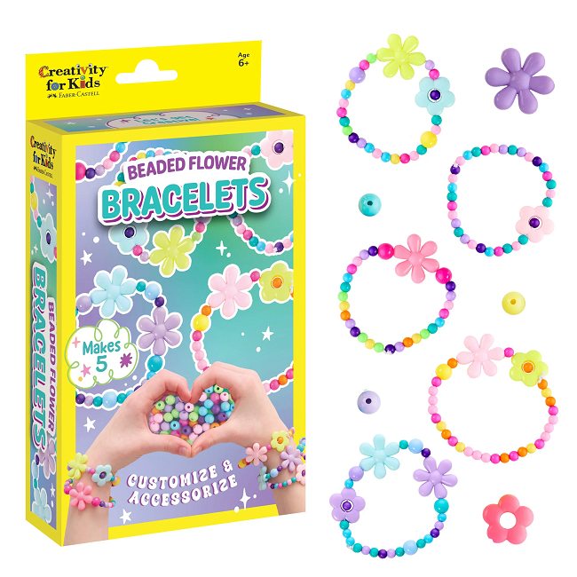 Creativity for Kids Mini Kit Beaded Flowers Bracelet