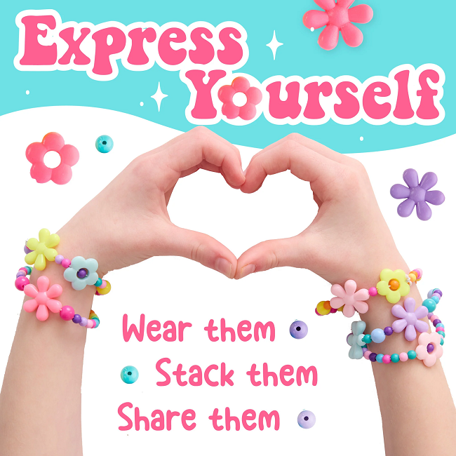 Creativity for Kids Mini Kit Beaded Flowers Bracelet
