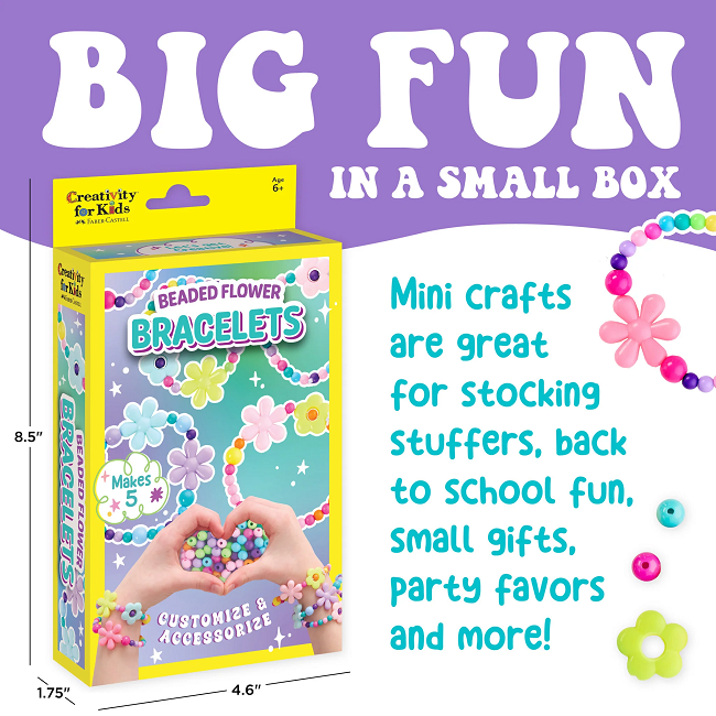 Creativity for Kids Mini Kit Beaded Flowers Bracelet