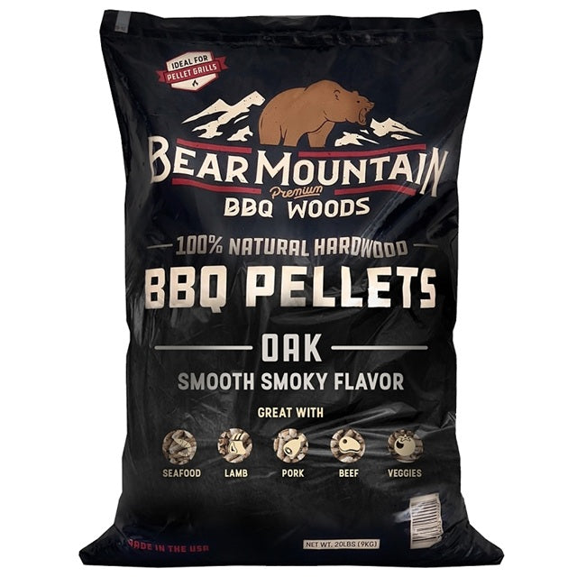Bear Mountain Oak BBQ Wood Pellets, 20-lbs