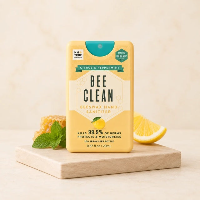 Bee Clean Citrus and Peppermint Organic Beeswax Hand Sanitizer Pocket Spray