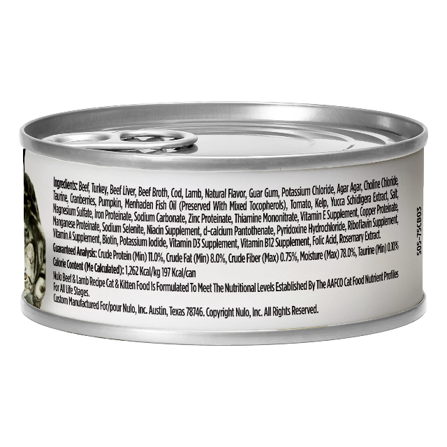 Nulo Paté Beef & Lamb Recipe for Cats 5.5oz