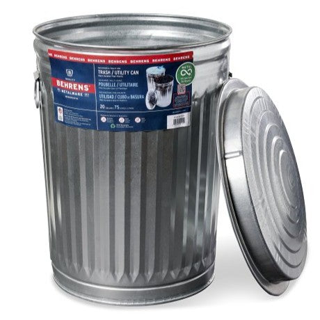 Trash Can, Galvanized - 20 Gallon